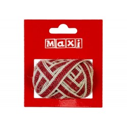 Шнур джутовий для декору, 5м, червоний Шнур джутовий для декору, 5м, червоний