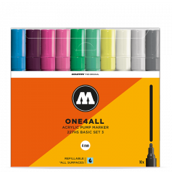 Набір  маркерів акрилових ONE4ALL 227HS Basic-Set 3, 4 мм, 10 шт. Набір  маркерів акрилових ONE4ALL 227HS Basic-Set 3, 4 мм, 10 шт.
