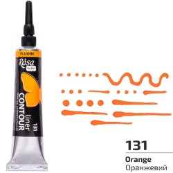 Контур універсальний, Оранжевий, флуоресцентний, 20 мл, ROSA Talent Контур універсальний, Оранжевий, флуоресцентний, 20 мл, ROSA Talent