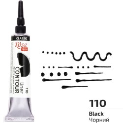 Контур універсальний, Чорний, 20 мл, ROSA Talent Контур універсальний, Чорний, 20 мл, ROSA Talent