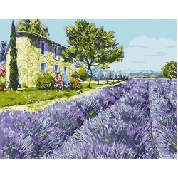 Набір для розпису "Лавандове поле" 40*50 см без підрамника, АrtCraft