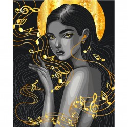 Набір для розпису "Колір музики" з металізованими фарбами 40*50 см @, АrtCraft