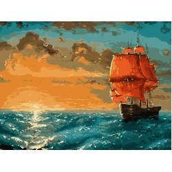 Набір для розпису "Багряні вітрила" 40*50 см, АrtCraft