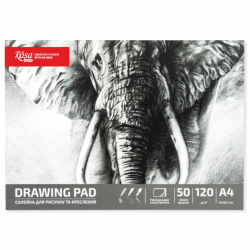 Склейка для рисунку, Слон, А4 (21*29,7 см), 120г/м2, 50л, ROSA Studio