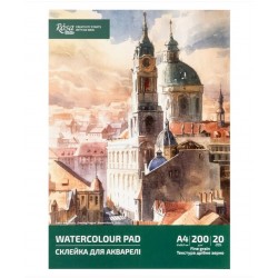 Склейка для акварелі, А4 (21*29,7 см), 200г/м2, 20л, ROSA Studio