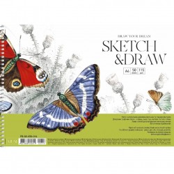 Альбом для ескізів та малювання, А4/50арк., 115г/м2, картон, MUSE, PB-SC-050-316