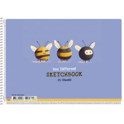 Альбом для малювання, спiраль, 20арк., 100г/м2, УФ-лак, Star