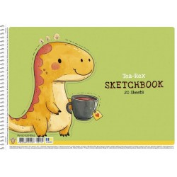 Альбом для малювання, спiраль, 20арк., 100г/м2, УФ-лак, Star