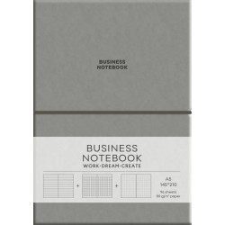 Зошит Business, А5/96 арк., у лінію, PU, м'яка палітурка, кремовий блок, 80г/м2, A5-7134Gray