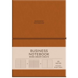 Зошит Business, А5/96 арк., у лінію, PU, м'яка палітурка, кремовий блок, 80г/м2, A5-7135Brown
