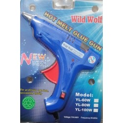 Клейовий пістолет Wild Wolf YL-100W під Товсті 11мм СИНІЙ (2434)