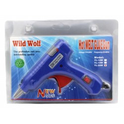 Клейовий пістолет Wild Wolf YL-20W під тонкі 7мм СИНІЙ (1455)