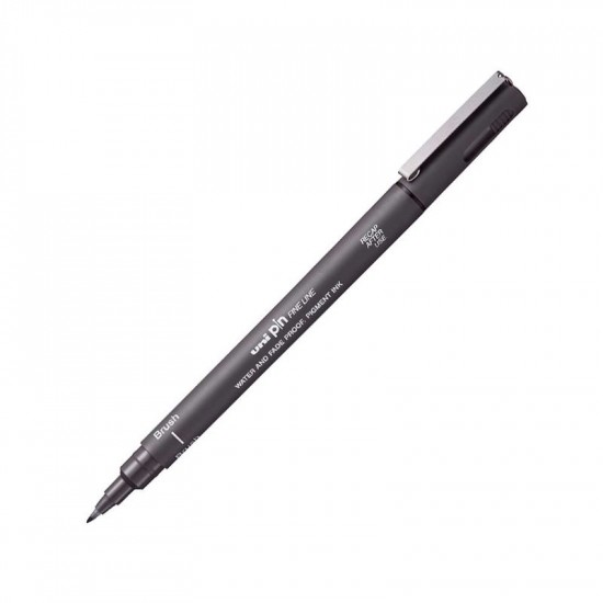 Лайнер браш Uni PIN Brush FINE LINE, темно-сірий