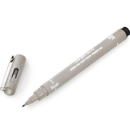 Лайнер браш Uni PIN Brush FINE LINE, світло-сірий