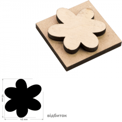 Штамп для вибійки №22, серія „Ботаніка“, 4,5х4,5см, ROSA TALENT Штамп для вибійки №22, серія „Ботаніка“, 4,5х4,5см, ROSA TALENT