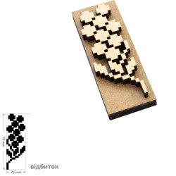 Штамп для вибійки №6, серія „Вишиванка“, 2,5х7,5см, ROSA Talent Штамп для вибійки №6, серія „Вишиванка“, 2,5х7,5см, ROSA Talent