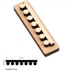 Штамп для вибійки №8, серія „Геометрія“, 7х1,2см, ROSA TALENT Штамп для вибійки №8, серія „Геометрія“, 7х1,2см, ROSA TALENT