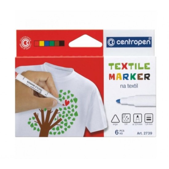 Маркер Textile 2739 2 мм, набір 6 кол. Маркер Textile 2739 2 мм, набір 6 кол.