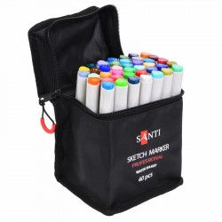 Набір маркерів SANTI, акварельні, в сумці, 40 шт