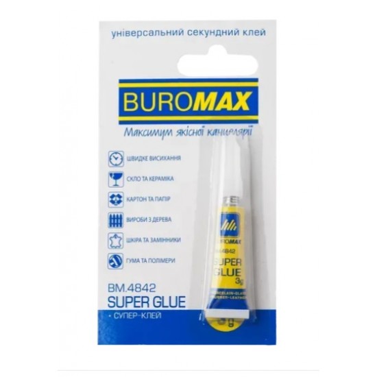 Супер-клей,3 г, Buromax