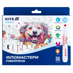 Фломастери, набір 12шт, Kite Creative Superwashable Jumbo Фломастери, набір 12шт, Kite Creative Superwashable Jumbo