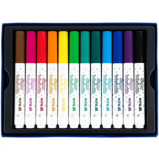 Фломастери, набір 12шт, Kite Creative Superwashable Jumbo Фломастери, набір 12шт, Kite Creative Superwashable Jumbo