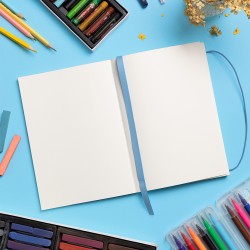 Скетчбук А5, 120арк, 150г/м2, нелінований «Художник на всю голову», рожевий, ORNER