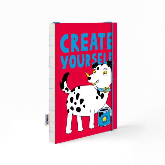 Скетчбук А5, 120арк, 150г/м2, нелінований «Create yourself» , ORNER Скетчбук А5, 120арк, 150г/м2, нелінований «Create yourself» , ORNER