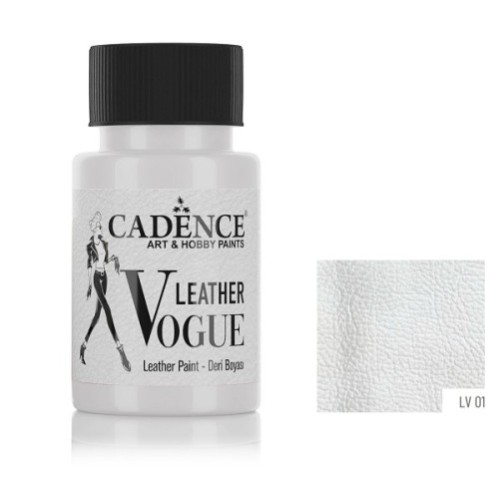 Cadence фарба для шкіряних виробів Vogue Leather Paint, 50 мл, 01 Білий