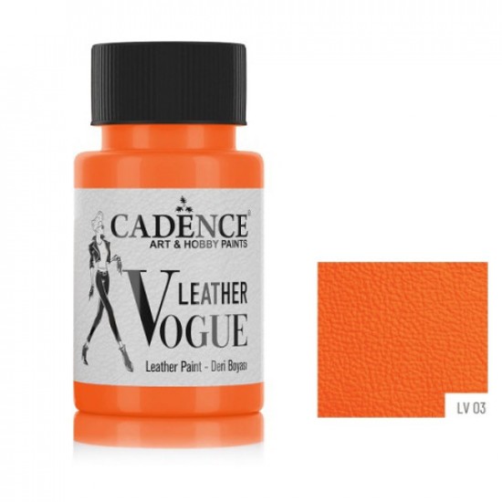 Cadence фарба для шкіряних виробів Vogue Leather Paint, 50 мл, #03 Помаранчевий