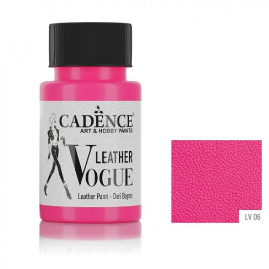 Cadence фарба для шкіряних виробів Vogue Leather Paint, 50 мл, #06 Фуксія