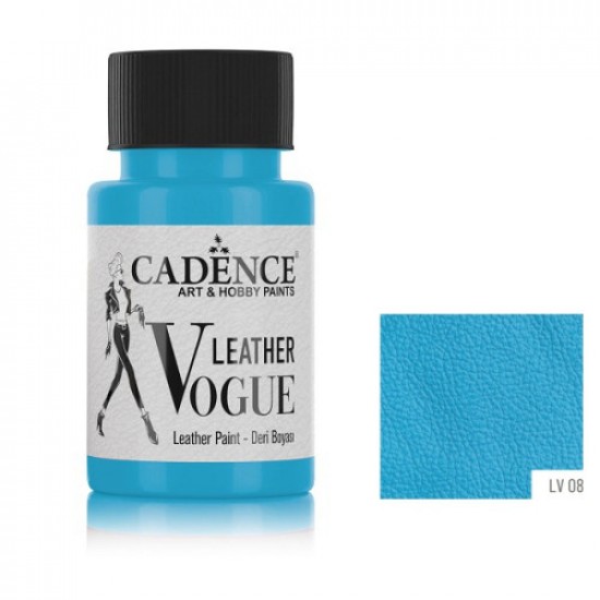 Cadence фарба для шкіряних виробів Vogue Leather Paint, 50 мл, #08 Бірюзовий