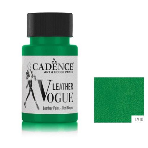 Cadence фарба для шкіряних виробів Vogue Leather Paint, 50 мл, 10 Зелений