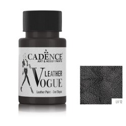 Cadence фарба для шкіряних виробів Vogue Leather Paint, 50 мл, 12 Чорний Cadence фарба для шкіряних виробів Vogue Leather Paint, 50 мл, 12 Чорний