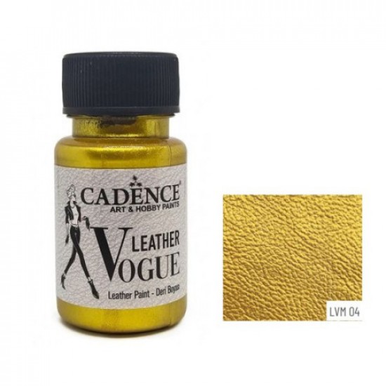 Cadence фарба для шкіряних виробів Vogue Leather Paint, 50 мл, Золотий