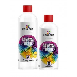 Епоксидна смола CRYSTAL RESIN EPOXY "ART Kompozit" (смола 1 л + затверджувач 0,5 л) Епоксидна смола CRYSTAL RESIN EPOXY "ART Kompozit" (смола 1 л + затверджувач 0,5 л)