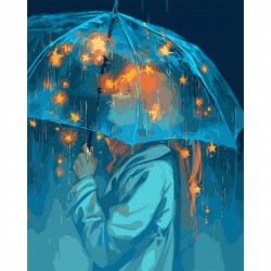 Картина за номерами SANTI "Зірки під дощем", 40*50см, LED підсвітка