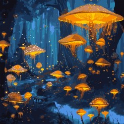 Картина за номерами SANTI "Казковий ліс", 40*40см, LED підсвітка