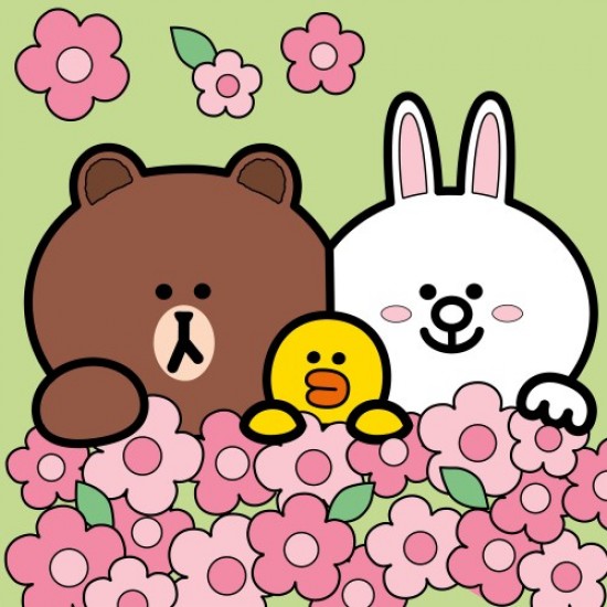 Картина за номерами SANTI "Лайн Френдс. Браун, Саллі та Коні у квітах", 25*25см Картина за номерами SANTI "Лайн Френдс. Браун, Саллі та Коні у квітах", 25*25см