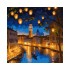 Картина за номерами SANTI "Нічна Венеція", 40*40см, LED підсвітка