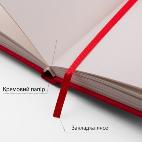 Скетчбук SANTI для графіки, 10х15см, 100 арк., тверда обкладинка PU, 110г/м2, червоний