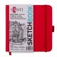 Скетчбук SANTI для графіки, 15х15см, 80 арк., тверда обкладинка PU, 110г/м2, червоний Скетчбук SANTI для графіки, 15х15см, 80 арк., тверда обкладинка PU, 110г/м2, червоний