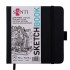 Скетчбук SANTI для графіки, 15х15см, 80 арк., тверда обкладинка PU, 110г/м2, чорний