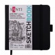 Скетчбук SANTI для графіки, 15х15см, 80 арк., тверда обкладинка PU, 110г/м2, чорний Скетчбук SANTI для графіки, 15х15см, 80 арк., тверда обкладинка PU, 110г/м2, чорний