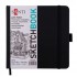 Скетчбук SANTI для графіки, 18х18см, 80 арк., тверда обкладинка PU, 110г/м2, чорний