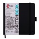 Скетчбук SANTI для графіки, 18х18см, 80 арк., тверда обкладинка PU, 110г/м2, чорний Скетчбук SANTI для графіки, 18х18см, 80 арк., тверда обкладинка PU, 110г/м2, чорний