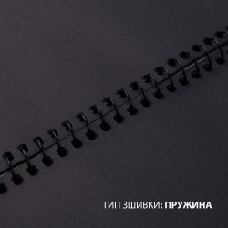 Скетчбук SANTI для графіки, з чорним папером, А4, 20 арк., на пружині, 145г/м2 Скетчбук SANTI для графіки, з чорним папером, А4, 20 арк., на пружині, 145г/м2