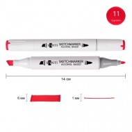 Маркер спиртовий SANTI "Professional" SA-11, кармін