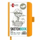 Скетчбук SANTI для графіки, 10х15см, 100 арк., тверда обкладинка PU, 110г/м2, жовтий Скетчбук SANTI для графіки, 10х15см, 100 арк., тверда обкладинка PU, 110г/м2, жовтий