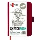 Скетчбук SANTI для графіки, 10х15см, 100 арк., тверда обкладинка PU, 110г/м2, сливовий Скетчбук SANTI для графіки, 10х15см, 100 арк., тверда обкладинка PU, 110г/м2, сливовий